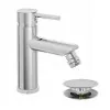 Miscelatore bidet inox cromato lucido con piletta click-clack  York 