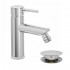 Miscelatore bidet inox cromato lucido con piletta click-clack  York 