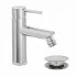 Miscelatore bidet inox cromato lucido con piletta click-clack  York 