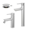 Set miscelatori lavabo alto e bidet cromo lucido con piletta click-clack  York