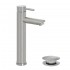 Miscelatore lavabo alto acciaio spazzolato e piletta click-clack  York