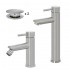 Set miscelatori lavabo alto e bidet acciaio spazzolato e piletta click-clack  York 