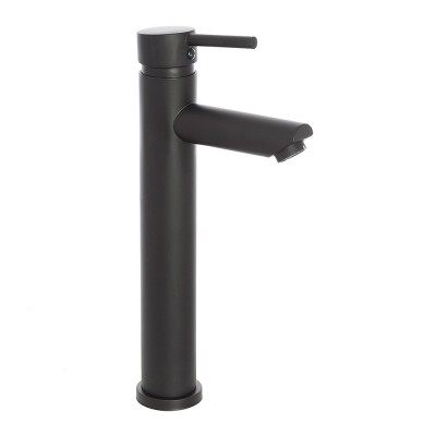 Miscelatore lavabo alto nero opaco con piletta click clack  York