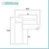Miscelatore lavabo nero opaco in acciaio con piletta click clack  York