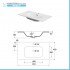 Mobile bagno sospeso 80 cm 2 ante serie Oasi rovere con specchio e pensile
