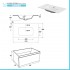 Mobile sospeso 80 cm blu pastello con lavabo incasso e specchio Iside 