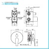 Set doccia incasso Cristallo con soffione inox 20 cm e kit doccia