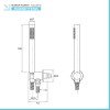 Set doccia incasso Cristallo con soffione inox 20 cm e kit doccia