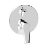 Set doccia incasso Cristallo con soffione inox 20 cm e kit doccia