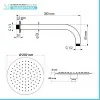 Set doccia incasso Cristallo con soffione inox 25 cm e kit doccia