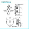 Set doccia incasso Cristallo con soffione inox 25 cm e kit doccia