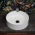 Lavabo da appoggio tondo 40 cm in acciaio inox bianco opaco  Goya