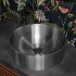 Lavabo da appoggio tondo 40 cm in acciaio inox satinato  Goya