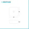Lavabo da appoggio quadrato 45 cm in acciaio inox bianco opaco  Goya