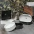 Lavabo da appoggio quadrato 45 cm in acciaio inox bianco opaco  Goya