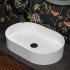 Lavabo da appoggio ovale 58x38 cm in acciaio inox bianco opaco  Goya
