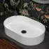 Lavabo da appoggio ovale 58x38 cm in acciaio inox bianco opaco  Goya