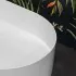Lavabo da appoggio ovale 58x38 cm in acciaio inox bianco opaco  Goya
