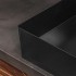 Lavabo da appoggio rettangolare 58x38 cm in acciaio inox nero opaco  Goya