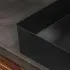 Lavabo da appoggio rettangolare 58x38 cm in acciaio inox nero opaco  Goya