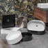 Lavabo da appoggio rettangolare 58x38 cm in acciaio inox bianco opaco  Goya