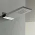 Soffione doccia a sbalzo 22x50 cm cromato in acciaio inox con cascata
