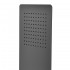 Soffione doccia a sbalzo slim 25x52 cm nero opaco in acciaio inox 