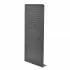 Soffione doccia a sbalzo slim 25x52 cm nero opaco in acciaio inox con cascata