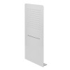 Soffione doccia a sbalzo slim 25x52 cm cromato in acciaio inox con cascata