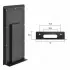 Soffione doccia a sbalzo slim 25x52 cm nero opaco in acciaio inox con cascata