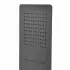 Soffione doccia a sbalzo slim 25x52 cm nero opaco in acciaio inox con cascata