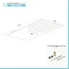 Soffione doccia a sbalzo slim 25x52 cm cromato in acciaio inox con cascata