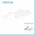 Soffione doccia a sbalzo slim 25x52 cm cromato in acciaio inox con cascata