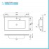 Mobile bagno sospeso 80 rovere fumo e blu pastello con lavabo e specchio  Iris