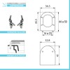 Sedile wc dedicato Cesame Aretusa in legno rivestito bianco con cerniere