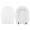Sedile wc dedicato Cesame Aretusa in legno rivestito bianco con cerniere