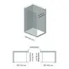 Doccia Walk-In 140 cm trasparente 6 mm profilo cromo H 200 cm Klug