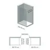 Doccia Walk-In 170 cm trasparente 6 mm profilo nero opaco H 200 cm Klug