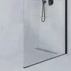 Doccia Walk-In 170 cm trasparente 6 mm profilo nero opaco H 200 cm Klug