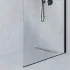 Doccia Walk-In 170 cm trasparente 6 mm profilo nero opaco H 200 cm Klug