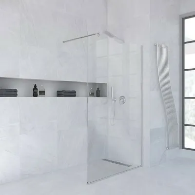 Doccia Walk-In 90 cm cristallo trasparente 6 mm H 200 cm Klug