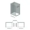Doccia Walk-In 150 cm cristallo trasparente 6 mm H 200 cm Klug