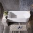 Vasca da bagno angolare lato destro 75x170 cm scarico incluso Corinne 