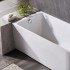 Vasca da bagno angolare lato destro 75x170 cm scarico incluso Corinne 