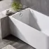 Vasca da bagno angolare lato destro 75x170 cm scarico incluso Corinne 