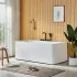 Vasca da bagno a parete 75x170 cm scarico incluso Kyla