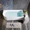 Vasca da bagno angolare lato sinistro 75x170 cm scarico incluso Corinne 