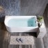 Vasca da bagno angolare lato sinistro 75x170 cm scarico incluso Corinne 