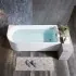 Vasca da bagno angolare lato sinistro 75x170 cm scarico incluso Corinne 