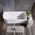 Vasca da bagno angolare lato sinistro 75x170 cm scarico incluso Corinne 